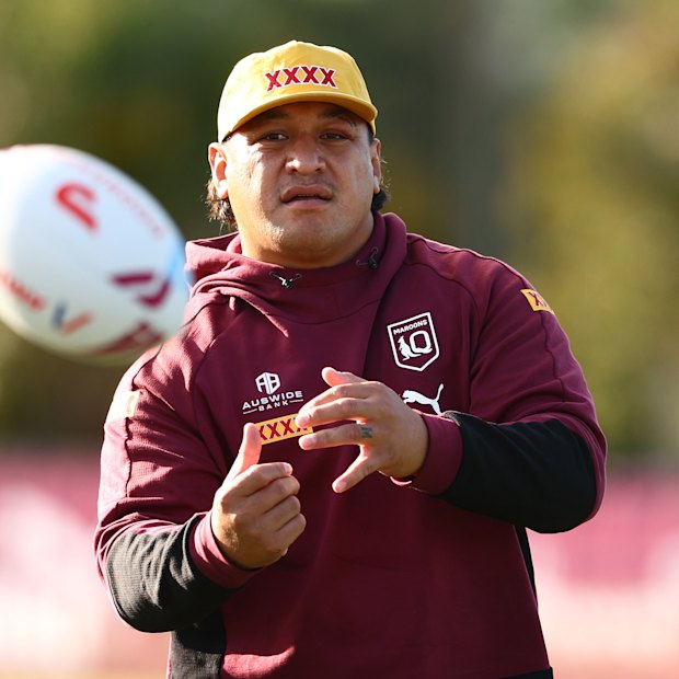 Josh Papalii has come out of representative retirement to inspire a Maroons boilover.