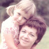 Monique and mum Chantal in the Sydney Botanic Gardens in the early 1970s.