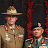 Major General Andrew Freeman with Malaysian Army Major General Dato’ Azhan bin Hj Md Othman in Canberra last year.