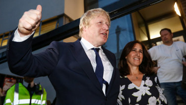 Happier times: Boris Johnson with Marina Wheeler in 2016.