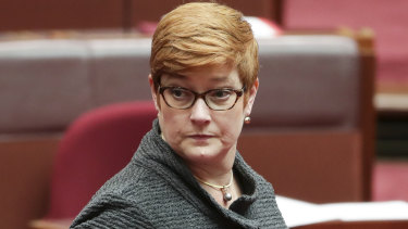 Considering sanctions: Minister for Foreign Affairs Marise Payne.