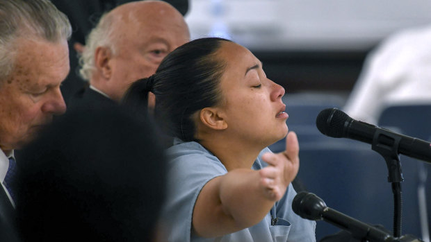 Cyntoia Brown during her clemency hearing at the Tennessee Prison for Women in Nashville, Tennessee. 