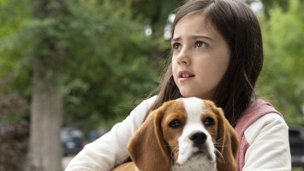 Abby Ryder Fortson plays a young C.J. in A Dog's Journey.