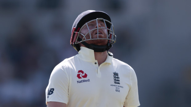 Jonny Bairstow walks from the pitch after being dismissed at Headingley during the recent Ashes series.