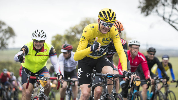 Chris Froome riding last year's L'Etape Australia.