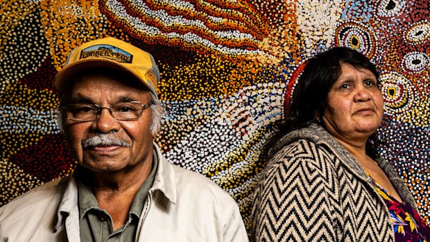George Cooley and Sandra Pumani in the new Redfern gallery. 