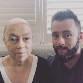 Journalist Tate Papworth and his mother.