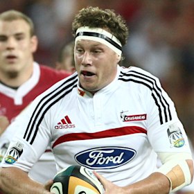 Wyatt Crockett playing for the Crusaders in 2008.