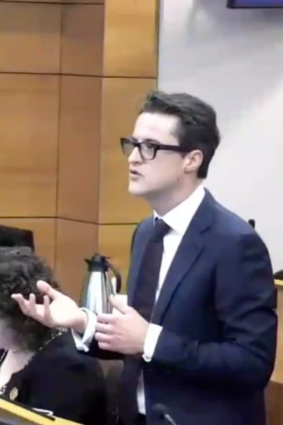 Counsel Assisting Michael Hodge KC during the first public hearing of the Commission of Inquiry into Forensic DNA Testing in Queensland on Monday.