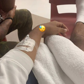 "Got a spider bite on my foot. Christmas different every year," Kyrgios posted on Instagram.