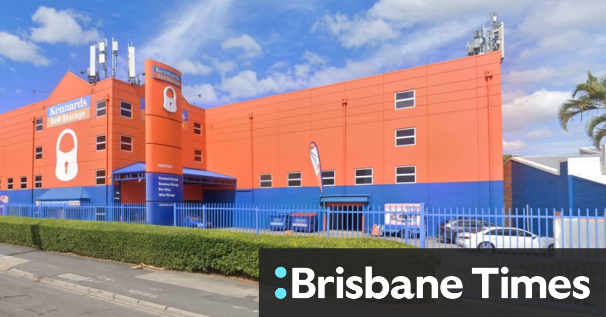 Inside a Brisbane storage unit, police found a TV, modem and sombrero