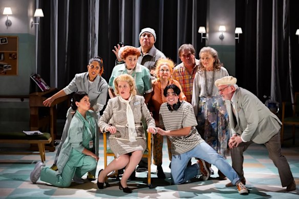 Anne Edmonds (front, second from left) in Bloom at Melbourne Theatre Company, which was part of her inspiration for Bad Company.