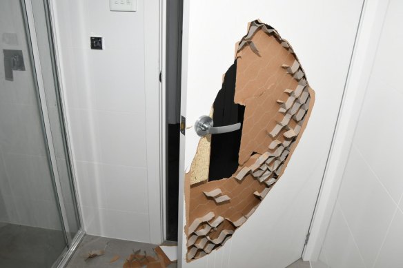 Natthawut Tammajanta beat down the bathroom door to continue his fatal assault.