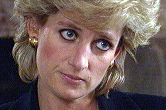 Princess Diana during the BBC interview in November 1995.