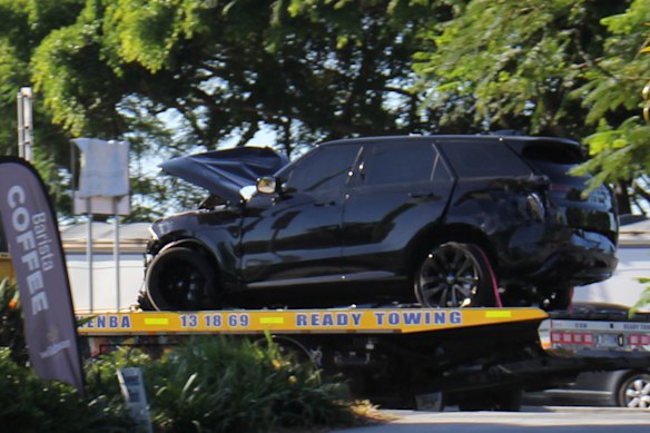 According to police, the Range Rover involved in the crash was reported stolen from Broadbeach overnight. 