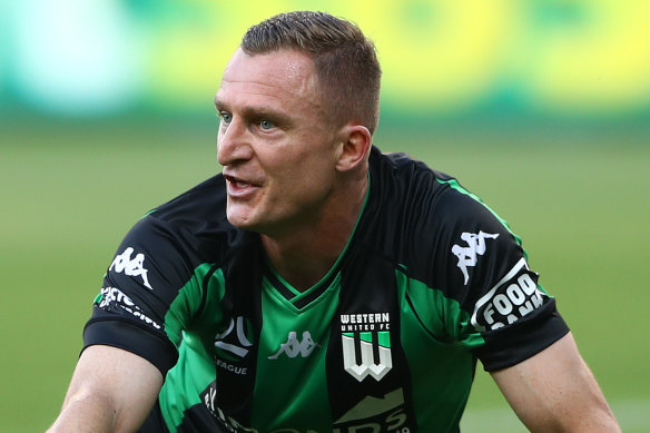 Besart Berisha, playing for Western United in April.