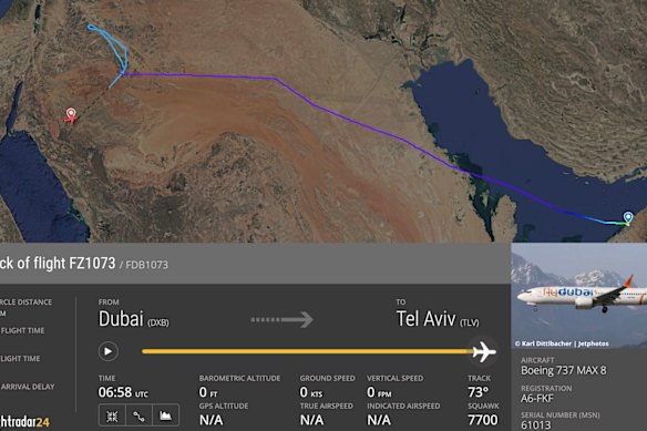 Il volo Flydubai 1073 lasciò Dubai alle 03:05 UTC e salì a un'altitudine di crociera di 34.000 piedi.