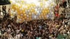 About 12 people were injured in the Westfield balloon drop event.
