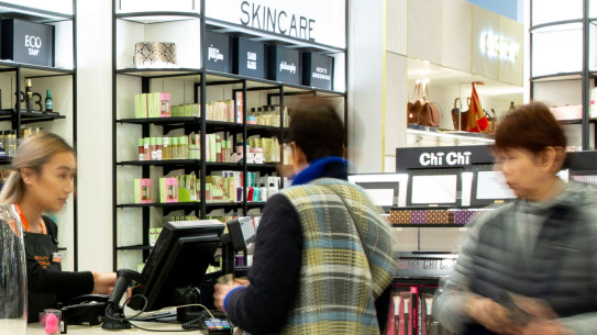 Myer boss John King said the company’s fragrance and cosmetics offers have been outperforming.