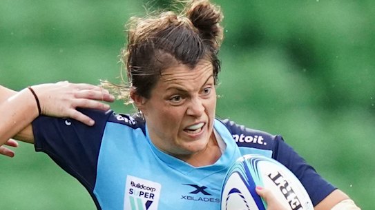 Waratahs captain Grace Hamilton had a fine game against the Rebels on Friday. 
