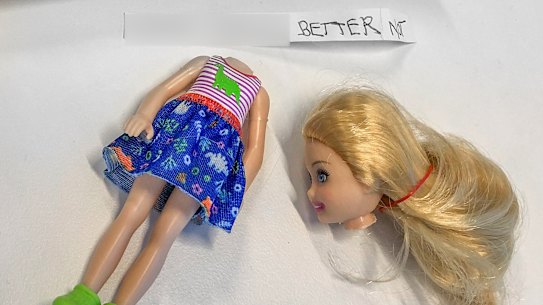 An apparent death threat mailed to Michael Bachelard after he wrote about how the Plymouth Brethren Christian Church covered up child sexual abuse. The note had the name of a victim-survivor on it. We’ve obscured it for legal reasons.