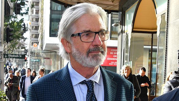 John Jarratt arrives at court this week.