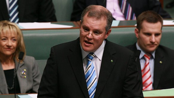 Scott Morrison making his first speech in Parliament in 2008.