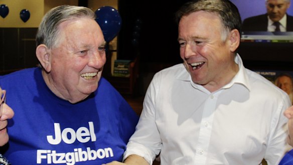 Eric Fitzgibbon with son Joel in 2013. 