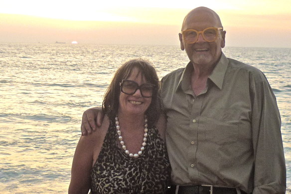 Dasha Ross with her husband, John Pinder. While both were optimists, Pinder’s diagnosis left them in shock.