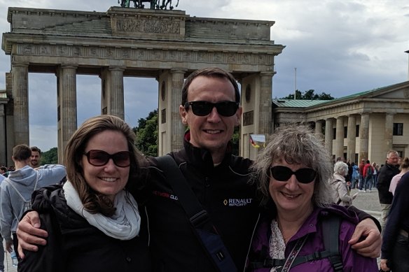 Alan King and fiancee Hanna Schumacher in Berlin with Alan's mother, Bernadette King.