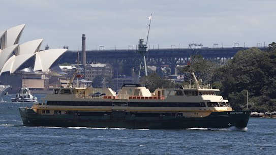 A Freshwater ferry on its way to Manly on Friday.