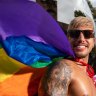 Participants take part at a once-in-a-lifetime World Pride Oxford st closure as part of the World Pride, in Sydney on March 04, 2023. Photo: Flavio Brancaleone / The Sydney Morning Herald