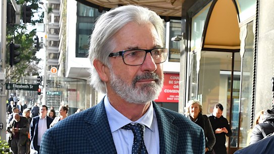 John Jarratt arrives at court this week.