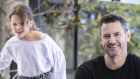 Peter Gray, co-founder of Zip, with his daughtrer Charley while working from home in North Ryde, Sydney.