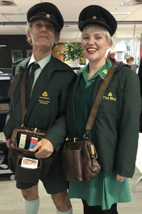 Former tram conductors Roberto D’Andrea and Jacinta Parsons.