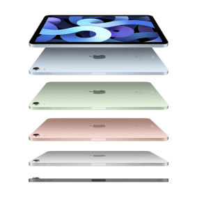 The new iPad Air comes in a range of colours.