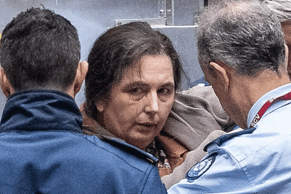 Erin Patterson outside court today. 