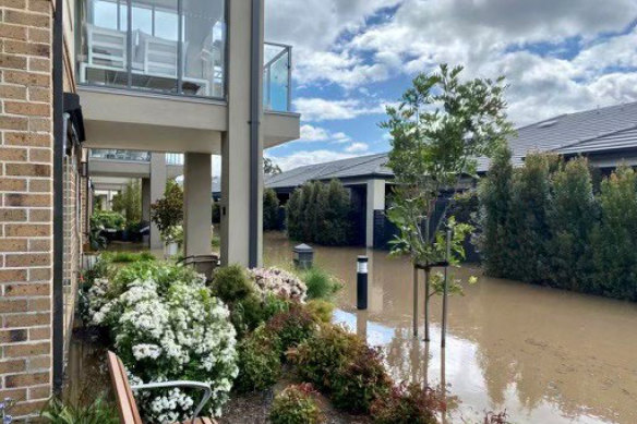 Rivervue Retirement Village during floods in 2022.