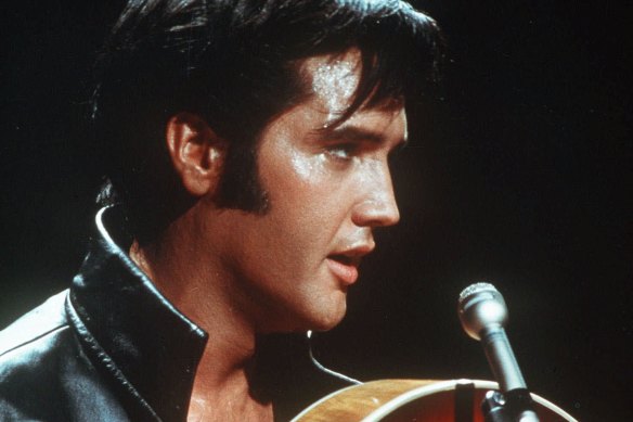 Elvis Presley in concert: his widow says he was always anxious to please his fans.