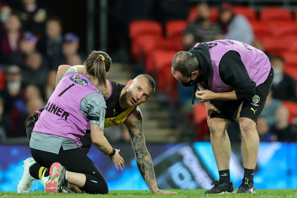 Dustin Martin’s injury-forced absence for the rest of the season is a big blow for the Tigers.