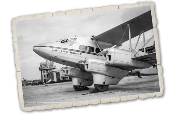 A Qantas DH86 in 1937,  the year Australians voted no to the Commonwealth making laws on aviation.