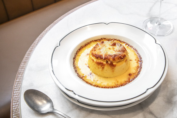 Twice cooked gruyere souffle and other bistro standards will lead the menu.
