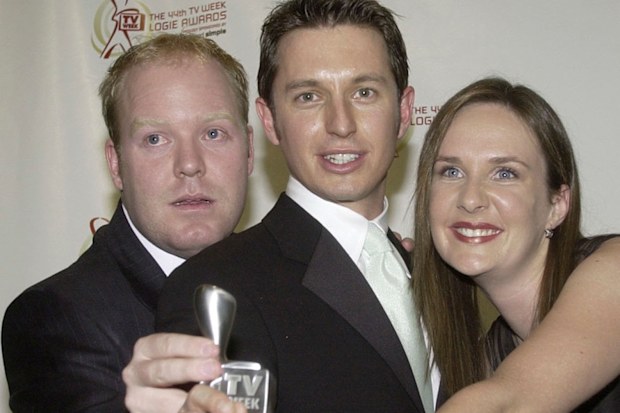 Rove McManus, Peter Helliar and Corinne Grant, Logies