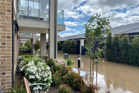 The flooding at Rivervue Retirement Village last October.