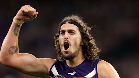 Fremantle big man Luke Jackson is taking up the ruck in Sean Darcy’s absence.