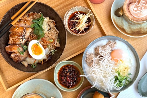 Assorted dishes at Roslyn Thai Cafe.