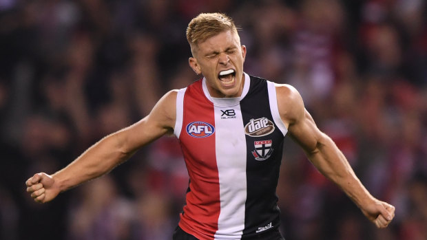 All Saints day: St Kilda's Sebastian Ross reacts after the final siren in their clash against Hawthorn.