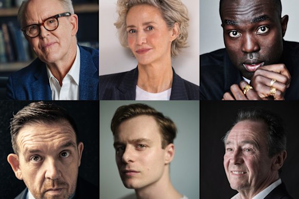 New Potter, new faces: (top, L–R) John Lithgow, Janet McTeer, Paapa Essiedu, (bottom, L–R) Nick Frost, Luke Thallon, Paul Whitehouse.