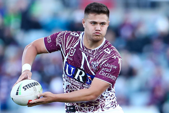 Manly Sea Eagles five-eighth Josh Schuster.