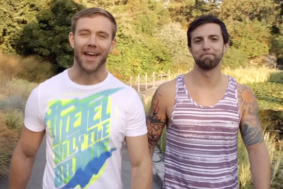 Canadian frenemies Adam Rollins and Tommy D compete in stereotypical 'gay' jobs.